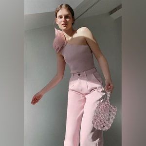 Zara Asymmetrical Flower Top